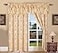 Elegant Comfort Penelopie Jacquard Look Curtain Panel Set 54 by 84Inch Beige Set of 2