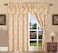 Elegant Comfort Penelopie Jacquard Look Curtain Panel Set 54 by 84Inch Beige Set of 2