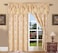 Elegant Comfort Penelopie Jacquard Look Curtain Panel Set 54 by 84Inch Beige Set of 2