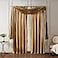 Elrene Home Fashions Athena Faux CrushedSilk Window Curtain Panel and Valance Set 52x108 2 Panels 1 Valance Gold