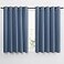 NICETOWN Bedroom Blackout Curtains and Drapes 54 L Window Treatment Thermal Insulated Solid Grommet Blackout Draperies for Home Office Stone Blue 2 Panels132 Wide