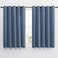 NICETOWN Bedroom Blackout Curtains and Drapes 54 L Window Treatment Thermal Insulated Solid Grommet Blackout Draperies for Home Office Stone Blue 2 Panels132 Wide