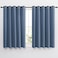 NICETOWN Bedroom Blackout Curtains and Drapes 54 L Window Treatment Thermal Insulated Solid Grommet Blackout Draperies for Home Office Stone Blue 2 Panels132 Wide