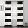 HPD Half Price Drapes Horizontal Striped Printed Curtains Cotton Curtains 96 Inches Long 1 Panel Room Darkening Window Curtains for Bedroom Living Room 50W x 96L Black and Off White