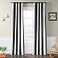 HPD Half Price Drapes Horizontal Striped Room Darkening Curtains for Living Room Bedroom 1 Panel 50W X 120L Awning Black White