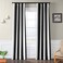 HPD Half Price Drapes Horizontal Striped Room Darkening Curtains for Living Room Bedroom 1 Panel 50W X 120L Awning Black White