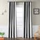 HPD Half Price Drapes Horizontal Striped Room Darkening Curtains for Living Room Bedroom 1 Panel 50W X 120L Awning Black White