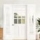 Aquazolax Rod Pocket White Sheer Curtains 72 inches Long Light Filtering Voile Curtain for FrenchFront DoorsOpen Closet 25 Wide 1 Panel in White Tieback Included