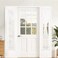 Aquazolax Rod Pocket White Sheer Curtains 72 inches Long Light Filtering Voile Curtain for FrenchFront DoorsOpen Closet 25 Wide 1 Panel in White Tieback Included