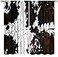 YCness Cow Print Curtains Animal Fur Skin Curtains Brown Cowhide Western Farm Window Treatments for Kids Wild 3D Rustic Hunter Theme 2 Panel Sets 54x42 Inch