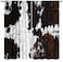 YCness Cow Print Curtains Animal Fur Skin Curtains Brown Cowhide Western Farm Window Treatments for Kids Wild 3D Rustic Hunter Theme 2 Panel Sets 54x42 Inch