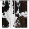 YCness Cow Print Curtains Animal Fur Skin Curtains Brown Cowhide Western Farm Window Treatments for Kids Wild 3D Rustic Hunter Theme 2 Panel Sets 54x42 Inch