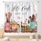 TKUYO Farmhouse Kitchen Curtians Rustic Country Fork and Spoon Cook Theme Rustic Vintage Cottage Blackout Cafe Living Room Bedroom Window Curtains Drapes Treatments 2 Panel Sets 63x63 Inch