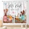 TKUYO Farmhouse Kitchen Curtians Rustic Country Fork and Spoon Cook Theme Rustic Vintage Cottage Blackout Cafe Living Room Bedroom Window Curtains Drapes Treatments 2 Panel Sets 63x63 Inch