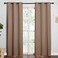 NICETOWN Window Treatment Thermal Insulated Solid Grommet Blackout CurtainsDrapes for Bedroom 1 Pair 42 by 84 Inch Cappuccino