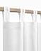 KOUFALL White Curtains 96 Inches LongSheer Linen Opaque Floor Length Curtains Sheers Drapes for Living Room2 Panels Set