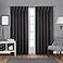 EXCLUSIVE HOME Sateen Twill Woven Room Darkening Blackout Pinch PleatHidden Tab Top Curtain Panel Pair 96 Length Charcoal