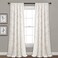 Lush Decor White Ruffle Diamond Curtains Textured Window Panel Set for Living Dining Room Bedroom Pair 84 x 54 2 Count