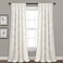 Lush Decor White Ruffle Diamond Curtains Textured Window Panel Set for Living Dining Room Bedroom Pair 84 x 54 2 Count