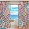 SUABO Curtains Panels Colorful Mandala Bohemian Window Sheer Panels for Living Room Drapes 84 inch Long Set of 2 Panels