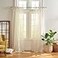 Elrene Home Fashions Vienna Sheer TieTop WindowCurtain Panel 52 in x 84 in 1 Panel Off White