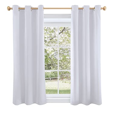 Sun Zero Riley Kids Bedroom Blackout Grommet Curtain Panel 40 x 63 White
