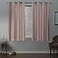 EXCLUSIVE HOME Velvet Heavyweight Light Filtering Grommet Top Curtain Panel Pair 54x63 Blush