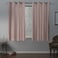 EXCLUSIVE HOME Velvet Heavyweight Light Filtering Grommet Top Curtain Panel Pair 54x63 Blush