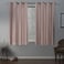 EXCLUSIVE HOME Velvet Heavyweight Light Filtering Grommet Top Curtain Panel Pair 54x63 Blush