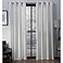EXCLUSIVE HOME Virenze Faux Silk Grommet Top Curtain Panel Pair 54x96 Winter White