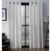 EXCLUSIVE HOME Virenze Faux Silk Grommet Top Curtain Panel Pair 54x96 Winter White