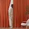 MIULEE Burnt Orange Privacy Sheer Curtains That Let Light in 84 Inches Long NonSeeThrough Semi Sheer Curtains Light Filtering Window Drapes for Living Room Bedroom 2 Panels Set Terracotta