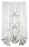 Today's Curtain Todays Curtain Verona Reverse Embroidery TieUp Shade 63 WhiteBlue 50 W X 63 L