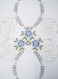 Today's Curtain Todays Curtain Verona Reverse Embroidery TieUp Shade 63 WhiteBlue 50 W X 63 L