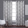 EXCLUSIVE HOME Kochi Light Filtering Linen Blend Grommet Top Curtain Panel Pair 54x108 Black Pearl