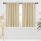 RYB HOME Room Darkening Curtains Back Loops Solid Sunlight Block Window Decor for Nursery Bedroom Kitchen Bath Garage Wide 42 in x Long 45 Biscotti Beige 2 Panels