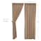 VHC Brands Farmhouse Window Bedroom CurtainsSawyer Mill Plaid Tan Panel Pair 84 Inches Long Charcoal Black