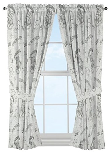 Jay Franco Harry Potter Spellbound 63Drapes Beautiful Room Dcor Easy Set Up Bedding Features Hogwarts Logo Curtains Include 2 Tiebacks 4 Piece Set Official Harry Potter Product