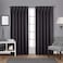 EXCLUSIVE HOME Sateen Twill Woven Room Darkening Blackout Pinch PleatHidden Tab Top Curtain Panel Pair 108 Length Charcoal
