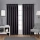 EXCLUSIVE HOME Sateen Twill Woven Room Darkening Blackout Pinch PleatHidden Tab Top Curtain Panel Pair 108 Length Charcoal
