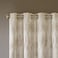Sun Smart Total Blackout Curtain Victorio Printed Jacquard Grommet Top Single Window Curtain Panel Thermal Insulated Light Blocking Drape for Bedroom Living Room and Dorm 50 x 95 in Ivory
