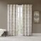 Sun Smart Total Blackout Curtain Victorio Printed Jacquard Grommet Top Single Window Curtain Panel Thermal Insulated Light Blocking Drape for Bedroom Living Room and Dorm 50 x 95 in Ivory