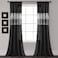 Lush Decor Night Sky Window Curtain Panel Single 42W x 95L Black Sequin Backdrop Curtain Room Darkening Curtains For Bedroom Glam Decor