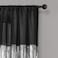 Lush Decor Night Sky Window Curtain Panel Single 42W x 95L Black Sequin Backdrop Curtain Room Darkening Curtains For Bedroom Glam Decor