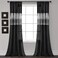 Lush Decor Night Sky Window Curtain Panel Single 42W x 95L Black Sequin Backdrop Curtain Room Darkening Curtains For Bedroom Glam Decor