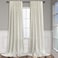 Pitalk Natural Linen Curtains 108 Inches Long for Living Room 2 Panels Set Loop Pocket Back Tab Draperies Neutral Earth Tone Soft Cotton Textured Semi Sheer Linen Curtains for Large Window Vertical 9