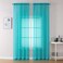 OVZME Turquoise Sheer Curtains 2 Panel Sets 84 Inch Length Transparent Light Weight Soft Window Panels for Study RoomLiving RoomBedroom Per Panel W42 X L84 inches 1 Pair