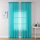 OVZME Turquoise Sheer Curtains 2 Panel Sets 84 Inch Length Transparent Light Weight Soft Window Panels for Study RoomLiving RoomBedroom Per Panel W42 X L84 inches 1 Pair