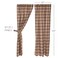 VHC Brands Rustic Lodge Window Curtains Dawson Star Brown Scalloped Curtain Panel Pair 84x40