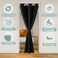 HOMEIDEAS Black Doorway Curtains Privacy Grommet Closet Curtain for Bedroom 34 x 80 Inches Solid Blackout Door Coverings Tie Back Insulated Window Drape 1 Panel